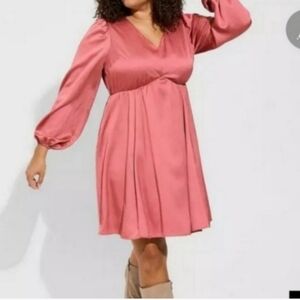 Torrid 2x  Mini Bubble Charmeuse Babydoll Dress